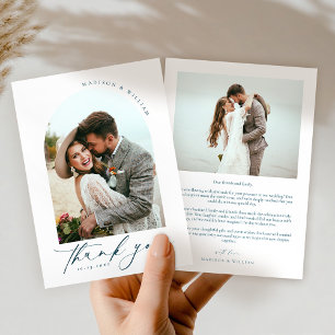 Elegant 2 Foton Bröllop - tackkort Tack Kort
