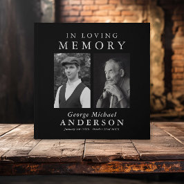 Elegant 2 Photo 'In Loving Memory' Tribute Gästböcker