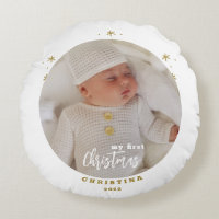 Elegant 2-sidig Första julen Babys foto R