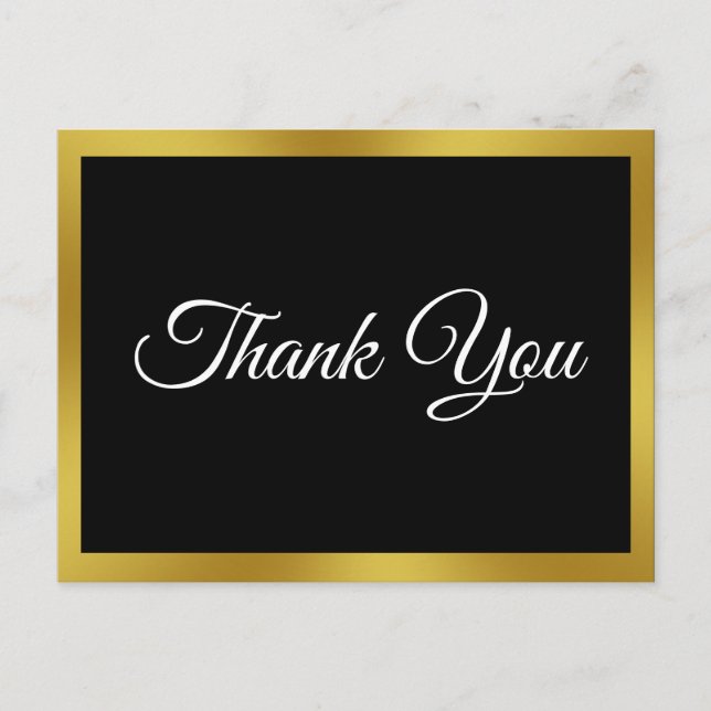 Elegant 2-sidig (Returadress) Tack Vykort (Framsida)