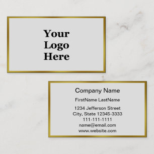 Elegant 2-sidigt Faux Guld Gräns Visitkort