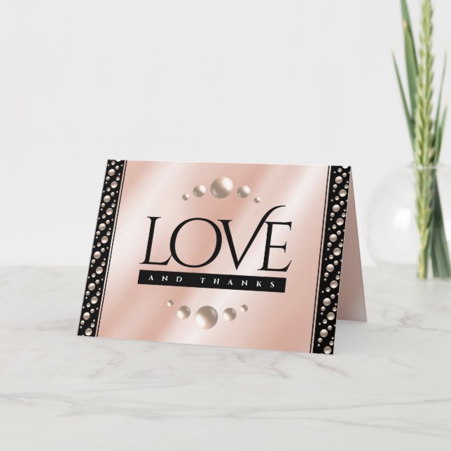 Elegant 30:e årsdagen för Bröllop i Pearl Tack Kort (Framsida)