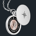 Elegant 30:e årsdagen för Pearl Bröllop Firande Berlockhalsband<br><div class="desc">Minneshögtidlighålla 30-årsdagen av bröllop med denna elegant-lås! Elegantens svarta serif och sans serif-bokstäver med pärlor på en pärlskimrande bakgrund tillför ett minnesvärt tryck för detta speciella tillfälle och en extraordinär milstolpe. Anpassa med lycklig-parets namn och data för deras pärlårsdag. Design © W.H. Sim, Med reserverade Höger. Se mer på zazzle.com/expressionsoccasions...</div>