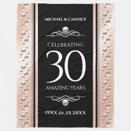 Elegant 30:e årsdagen för Pearl Bröllop Firande Fleecefilt