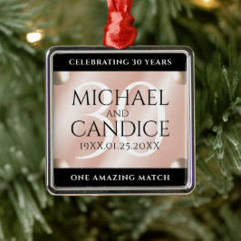 Elegant 30:e årsdagen för Pearl Bröllop Firande Julgransprydnad Metall