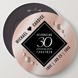 Elegant 30:e årsdagen för Pearl Bröllop Firande Knapp