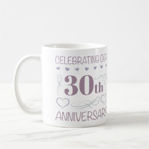 Elegant 30:e Bröllop-årsdagen Lila Kaffemugg