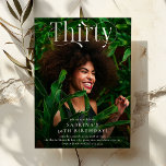 Elegant 30 Photo 30års födelsedag Party Inbjudningar<br><div class="desc">Fira de stora 3-0 i stil med våra inbjudningar till anpassningsbarna fotot 30års födelsedag! Känn din favorit bild i födelsedagsstjärnans fram- och mittpunkt, perfekt kompletterad med ett elegant vitt dekorativt skript som läser TRETY. Med vår mall för enkel använda kan du lägga till din personliga beröring och se till att...</div>