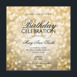 Elegant 30års födelsedag Party Guld Glitter Ljus Inbjudningar<br><div class="desc">Inbjudningsmall för Elegant 30års födelsedag Party Guld Glitter Ljus. Med ljus och gnistor.</div>