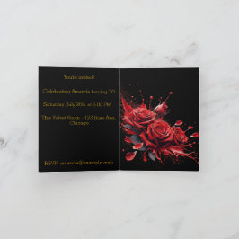 Elegant 30års födelsedag - Ro i Bloom Inbjudan