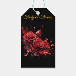 Elegant 30års födelsedag - Ro i Bloom Presentetikett