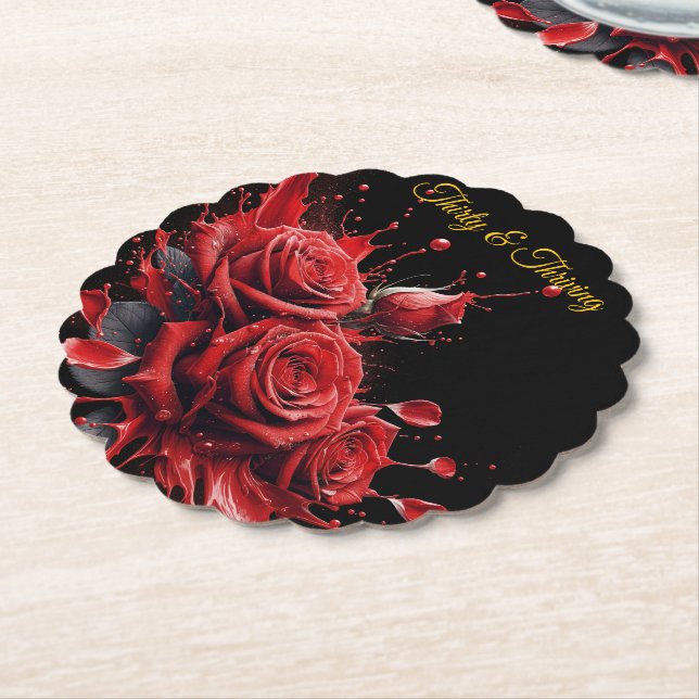 Elegant 30års födelsedag - Ro i Bloom Underlägg Papper (Vinklad)