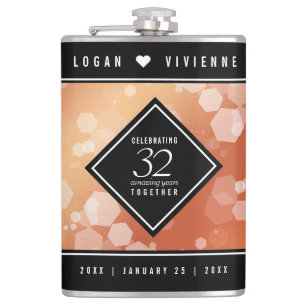 Elegant 32:a Bronze Bröllop-årsdagen Fickplunta