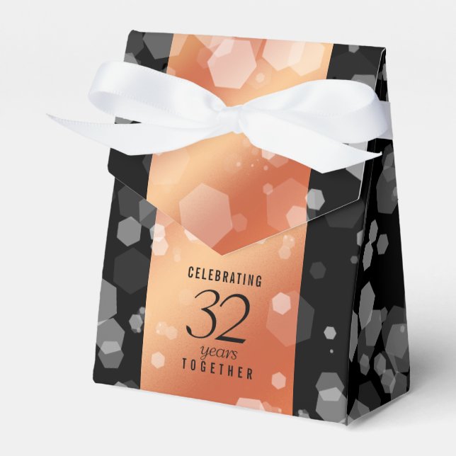 Elegant 32:a Bronze Bröllop-årsdagen Presentaskar (Framsidan Sidan)