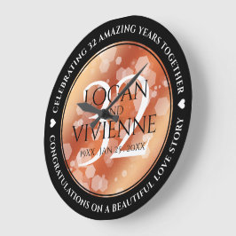 Elegant 32:a Bronze Bröllop-årsdagen Stor Klocka