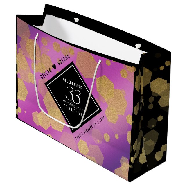 Elegant 33:e Amethyst Bröllop-årsdagen (Framsidan Vinklad)