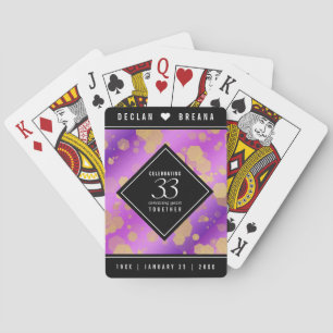 Elegant 33:e Amethyst Bröllop-årsdagen Casinokort