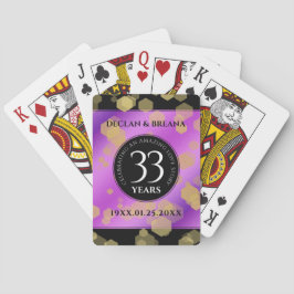 Elegant 33:e Amethyst Bröllop-årsdagen Casinokort