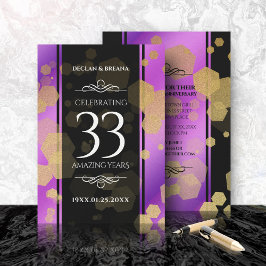Elegant 33:e Amethyst Bröllop-årsdagen Inbjudningar