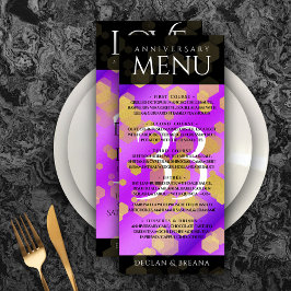Elegant 33:e Amethyst Bröllop-årsdagen Meny