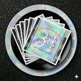 Elegant 34:e årsdagen för Opal Bröllop Firande Pappersservett