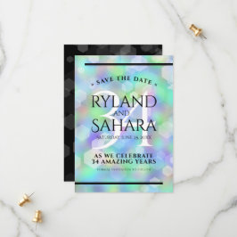 Elegant 34:e årsdagen för Opal Bröllop Firande Spara Datumet