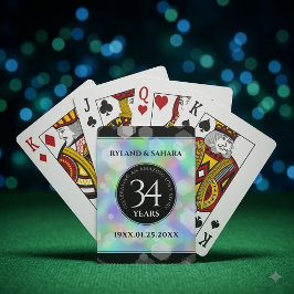 Elegant 34:e Opal Bröllopsjubileum Casinokort