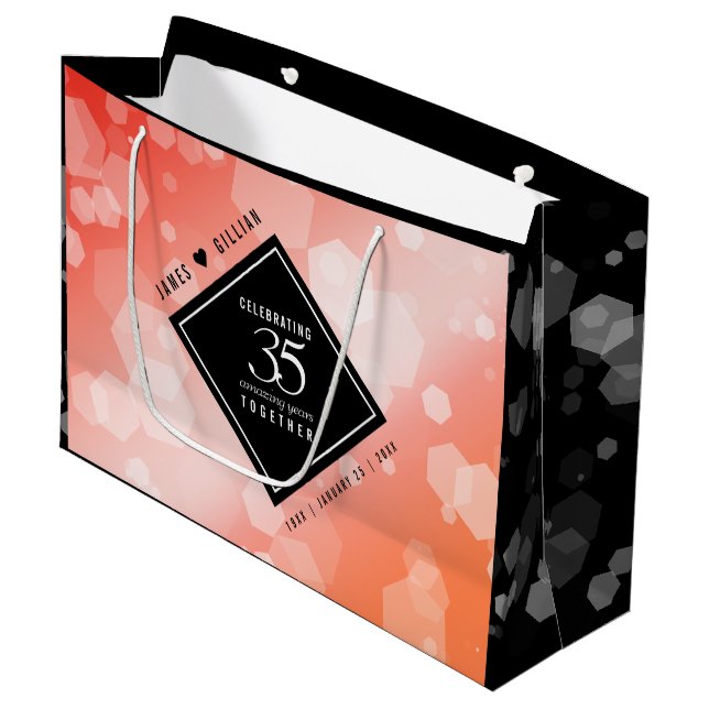 Elegant 35e Coral Bröllop-årsdagen Firande (Framsidan Vinklad)
