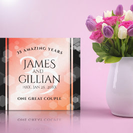 Elegant 35e Coral Bröllop-årsdagen Firande Canvastryck
