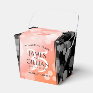 Elegant 35e Coral Bröllop-årsdagen Presentaskar
