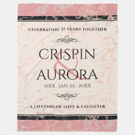 Elegant 37:e årsdagen för Alabaster Bröllop Fleecefilt