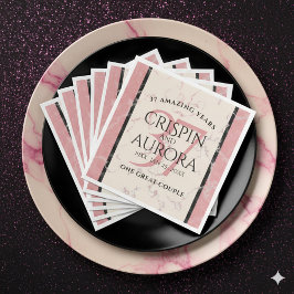 Elegant 37:e årsdagen för Alabaster Bröllop Pappersservett