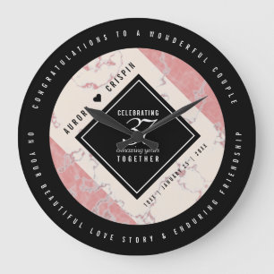 Elegant 37:e årsdagen för Alabaster Bröllop Stor Klocka