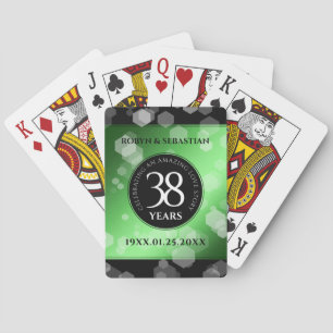 Elegant 38:e Emerald Bröllop-årsdagen Casinokort