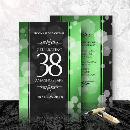Elegant 38:e Emerald Bröllop-årsdagen Inbjudningar