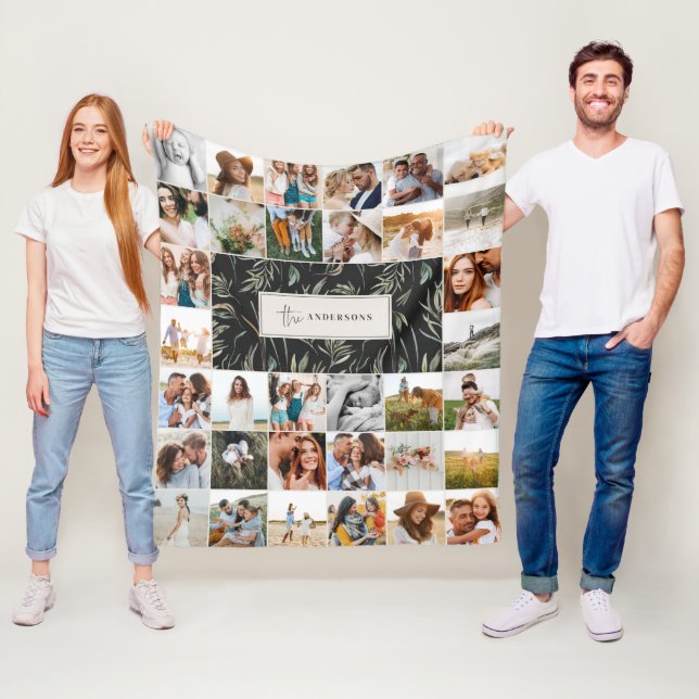 Elegant 38 fotomodern familj för vattenfärgning fleecefilt (På plats)