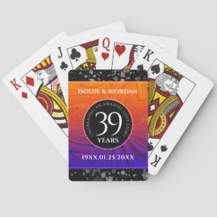 Elegant 39:e Agate Bröllop-årsdagen Firande Casinokort
