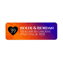 Elegant 39:e Agate Bröllop-årsdagen Firande Returadress Etikett