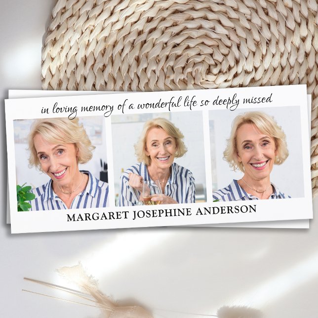 Elegant 3 Bild-sympati bokmärke för begravning av  (Skapare uppladdad)