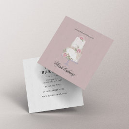 Elegant 3-klassbakverk fyrkantigt visitkort