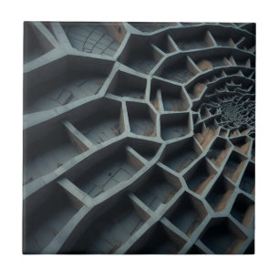 Elegant 3D Design - Modern Art Spiral labyrint Kakelplatta