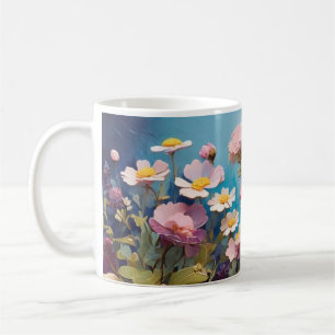 Elegant 3D Flowers Mugg
