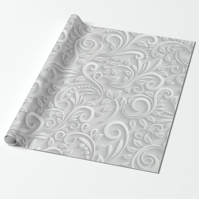 "ELEGANT 3D-WINTER"-radbrytning Papper Presentpapper (Utrullad)