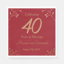 Elegant 40-års rubinbröllopsfest