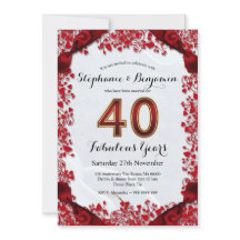 Elegant 40-årsjubileum Ruby Chic Ram