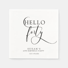 Elegant 40:e 40:e födelsedagen pappersservett