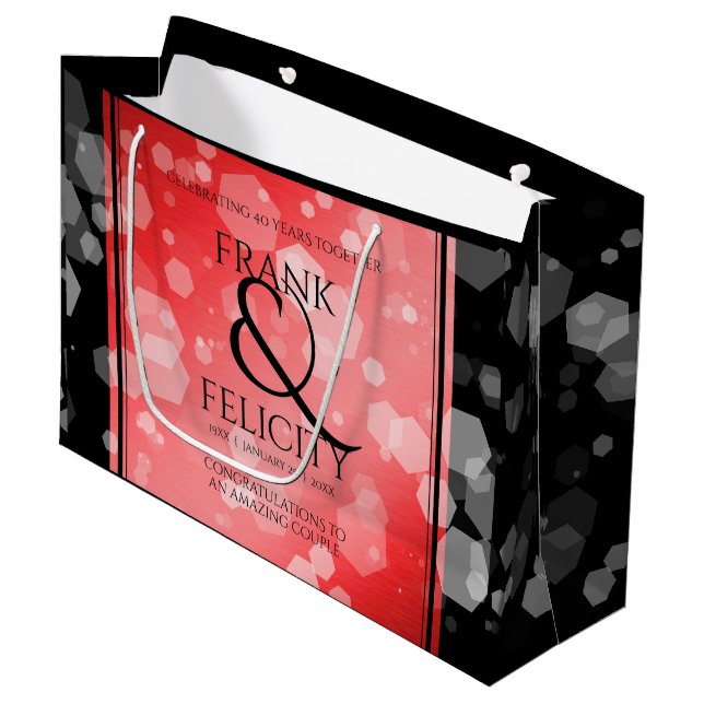 Elegant 40:e 80:e årsdagen av Ruby Bröllop (Framsidan Vinklad)