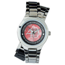 Elegant 40:e 80:e årsdagen av Ruby Bröllop Armbandsur