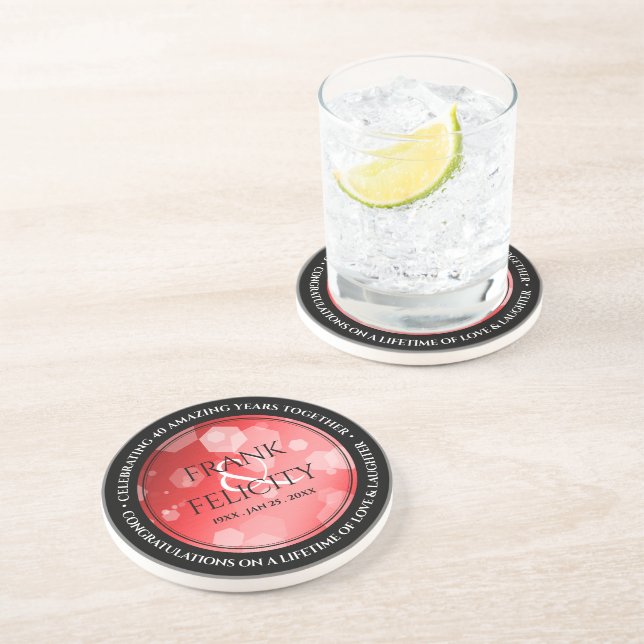 Elegant 40:e 80:e årsdagen av Ruby Bröllop Underlägg (Sidan)