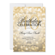 Elegant 40:e födelsedag Party Guld Glitter Ljus